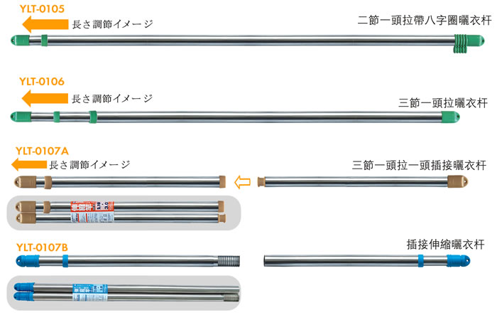 伸縮曬衣桿